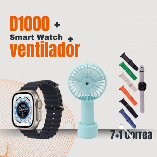 RELOJ D1000 SMART WATCH PLATEADO